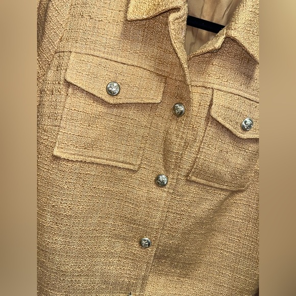 J.Jill Modern Tweed Jacket in honey | size Medium - Picture 3 of 9